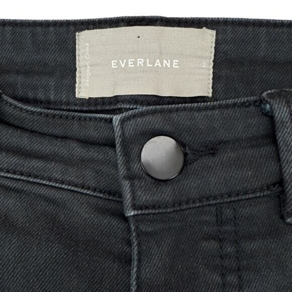 Everlane Slim Leg Crop Women's Pant Size 2 Washed Black - Picture 4 of 6